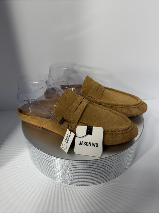 Jason Wu women’s Suede Penny Loafers in Cognac Brown main image 8